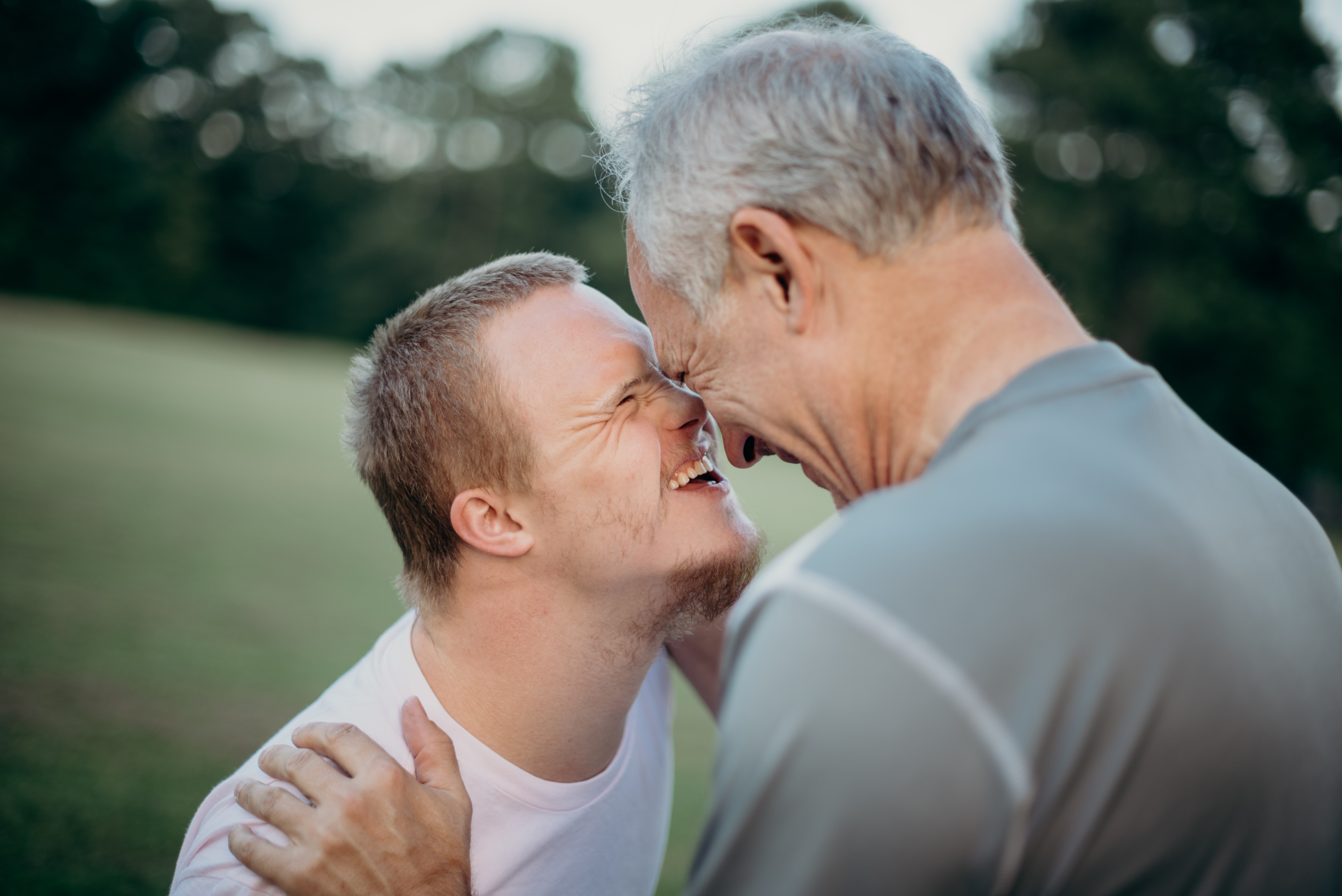 Two people hugging